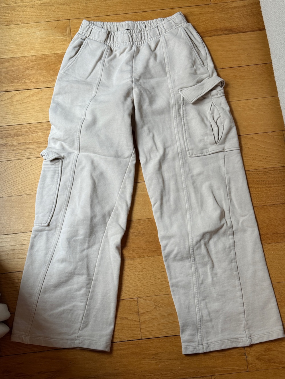 Zara Light Beige Utility Cargo Pants
